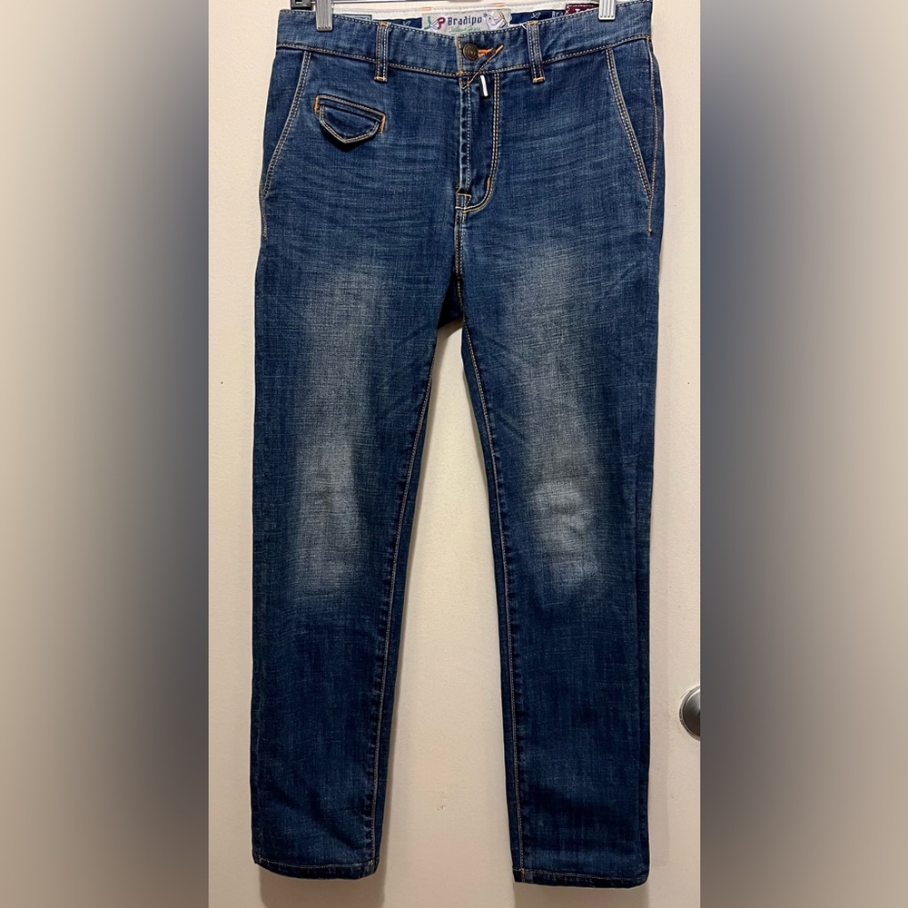 Bradipo ,Men's Slim Fit Blue Denim Jeans Size 30